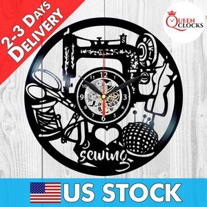 Sewing Clock Vinyl Wall Art Sew Gifts for Women